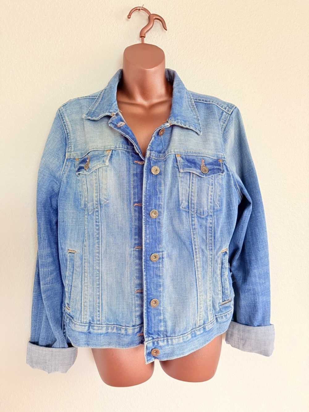 Vintage 90s Y2K Polo Jeans Ralph Lauren Mfg Women's Denim Trucker Jacket Size XL